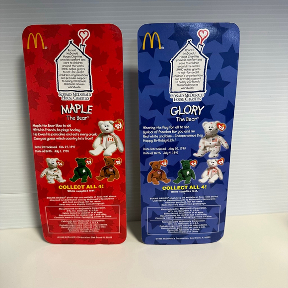 Ty Beanie Baby Maple Glory 1999 McDonald’s Collectable New in packaging Vintage - Picture 5 of 6